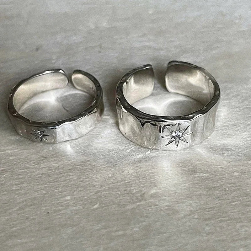 2 Star Band Rings