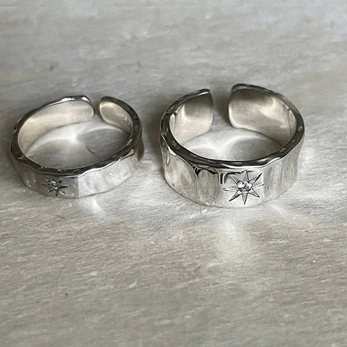 2 Star Band Rings