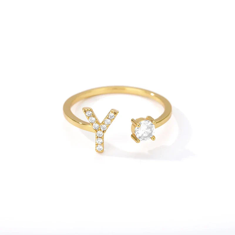 Customized ring with initial y
