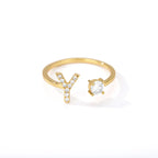 Customized ring with initial y
