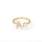 Customized ring with initial a