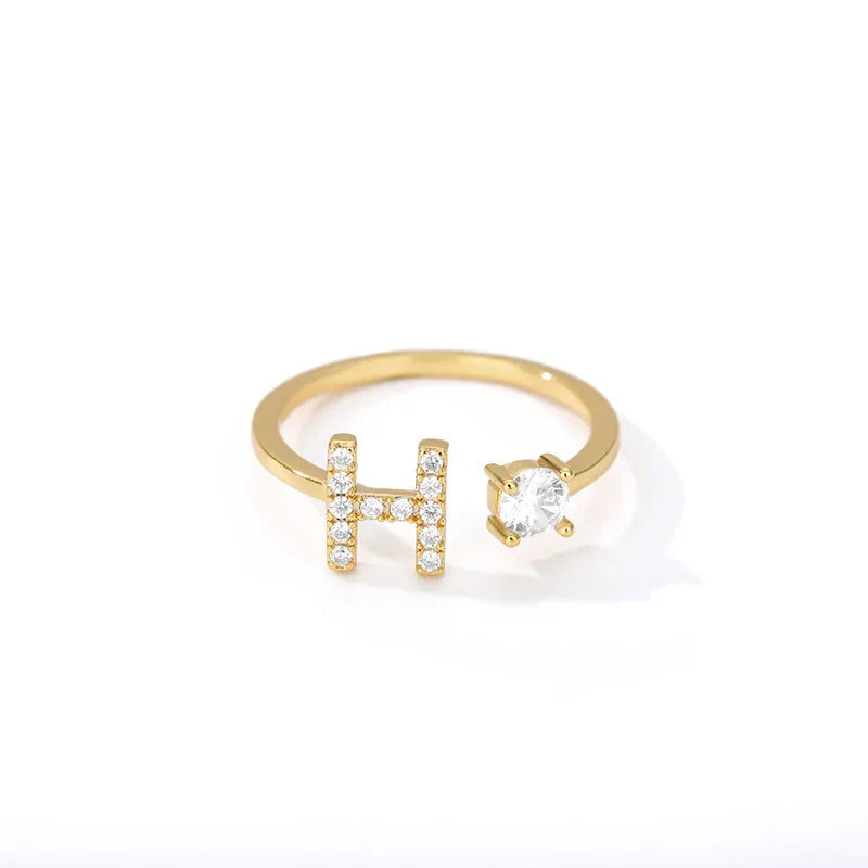 Customized ring with initial h