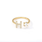 Customized ring with initial h
