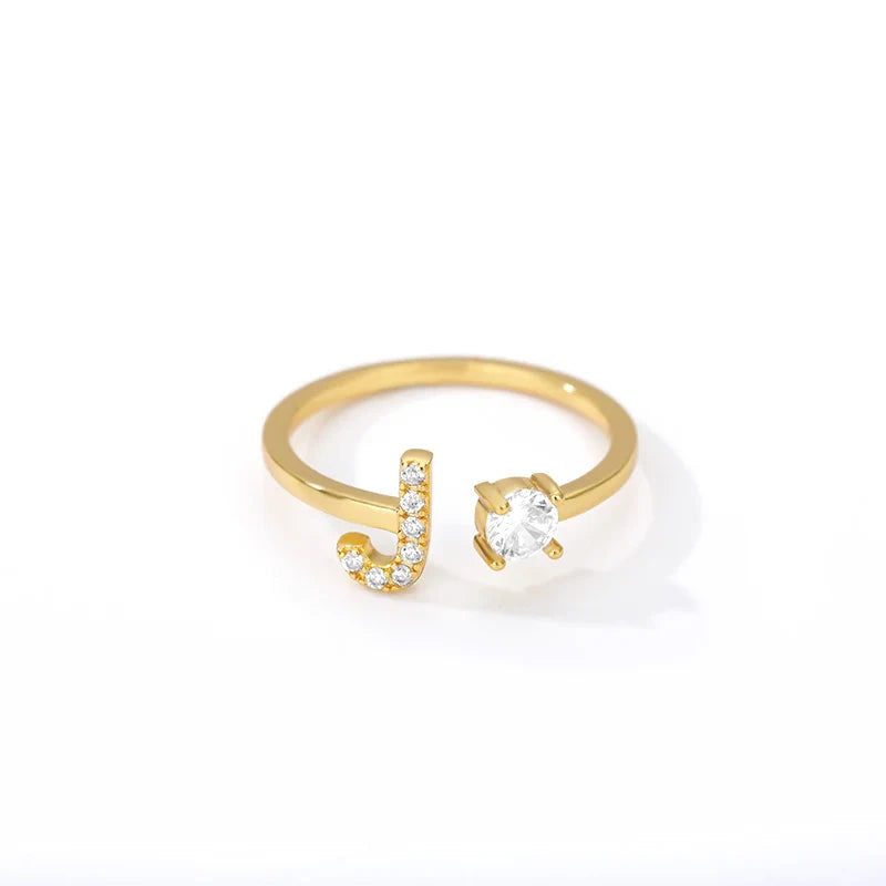 Customized ring with initial j