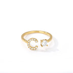 Customized ring with initial c