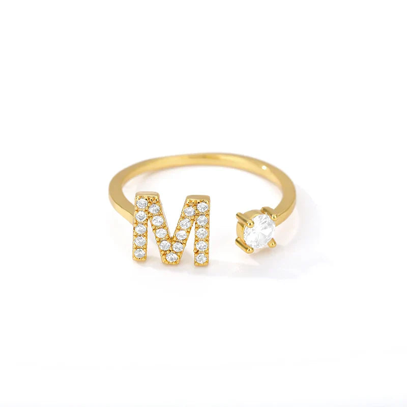 Customized ring with initial m