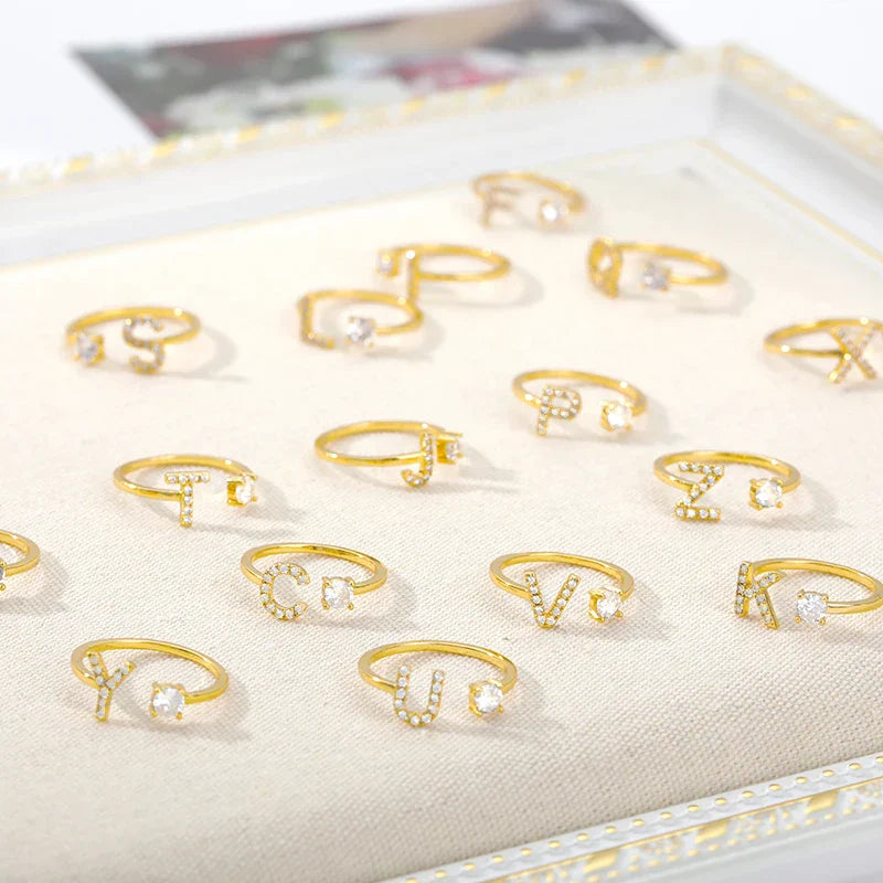 Customized ring with initial