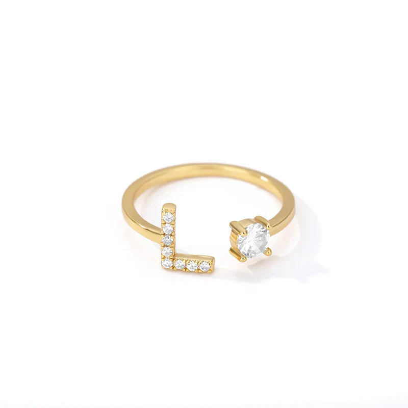 Customized ring with initial l