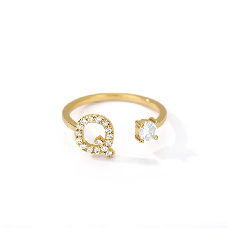Customized ring with initial q