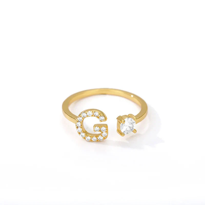 Customized ring with initial g
