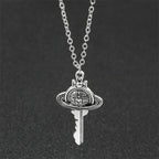 Necklace with universe key pendant