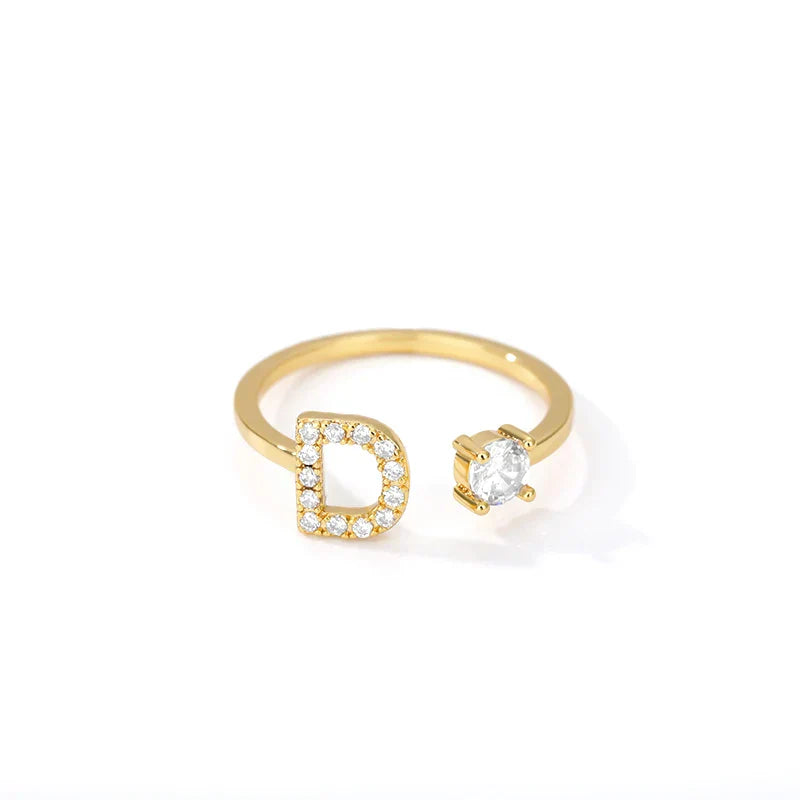 Customized ring with initial d