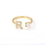Customized ring with initial r