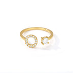 Customized ring with initial o