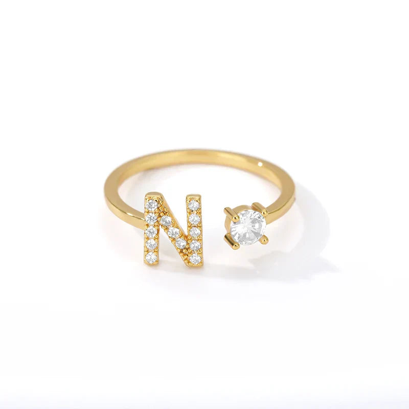 Customized ring with initial n