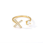 Customized ring with initial x