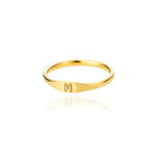 Women's initial ring m