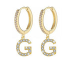 Women's initial hoop earrings g