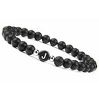Black initial bracelet j