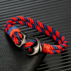 Red double anchor bracelet