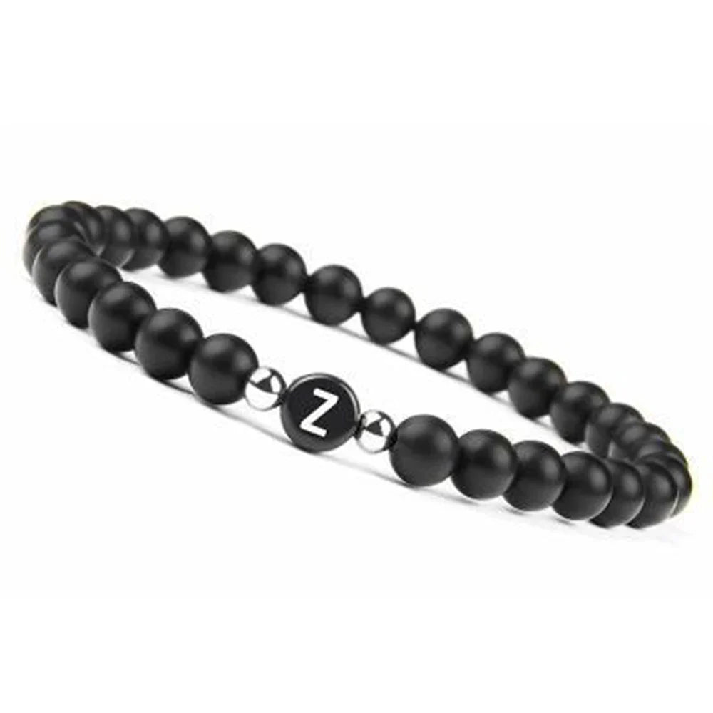 Black initial bracelet z