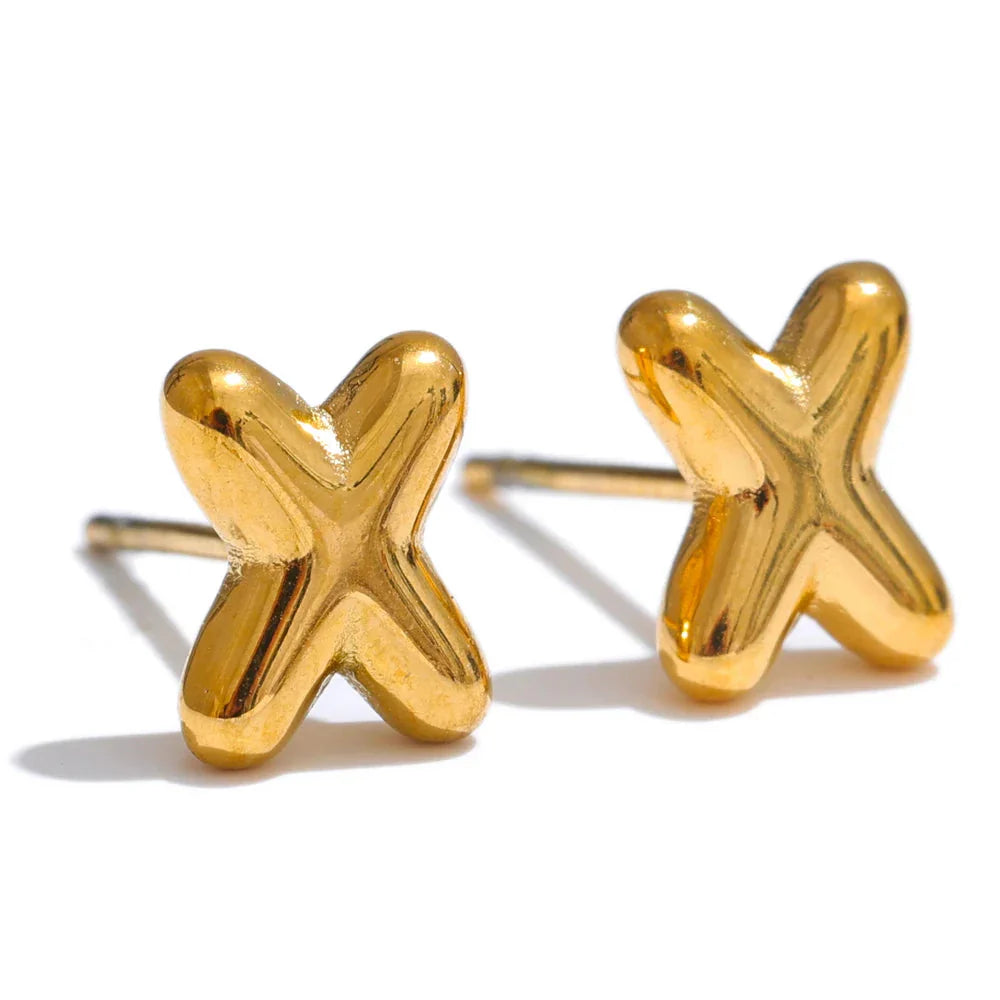 Personalized earrings with initial x