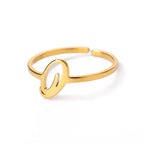 Personalized fine ring with initial O