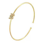 Minimalist initial bracelet w