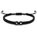 Braided initial bracelet m