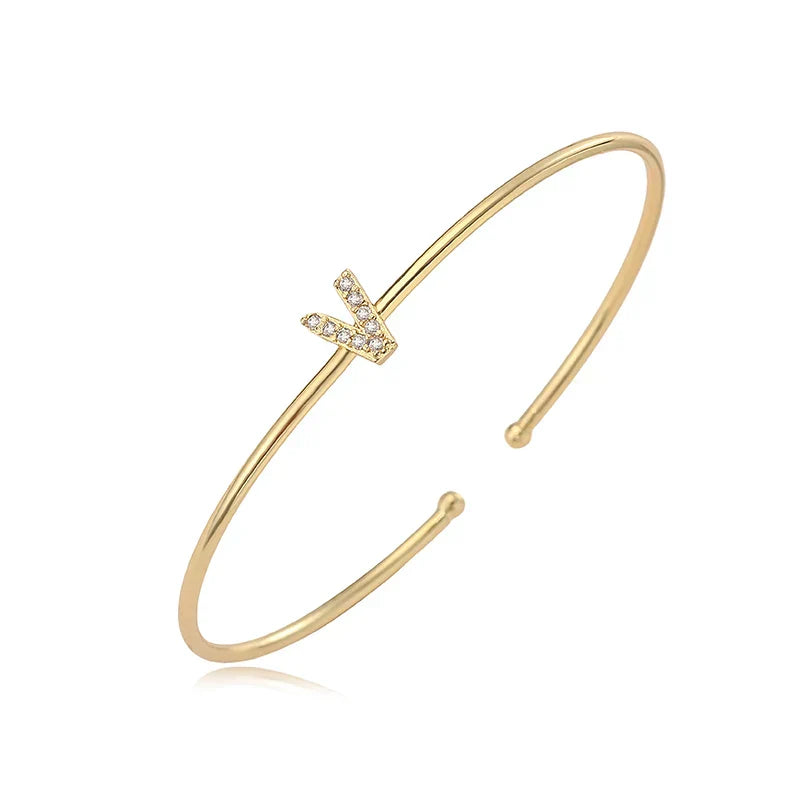 Minimalist initial bracelet v