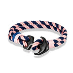Pink double anchor bracelet