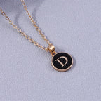 Colorful initial pendant necklace d