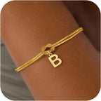 Initial and Knot Bracelet - Letter