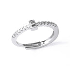 Adjustable women's ring with initial - letter