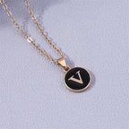 Colorful initial pendant necklace v