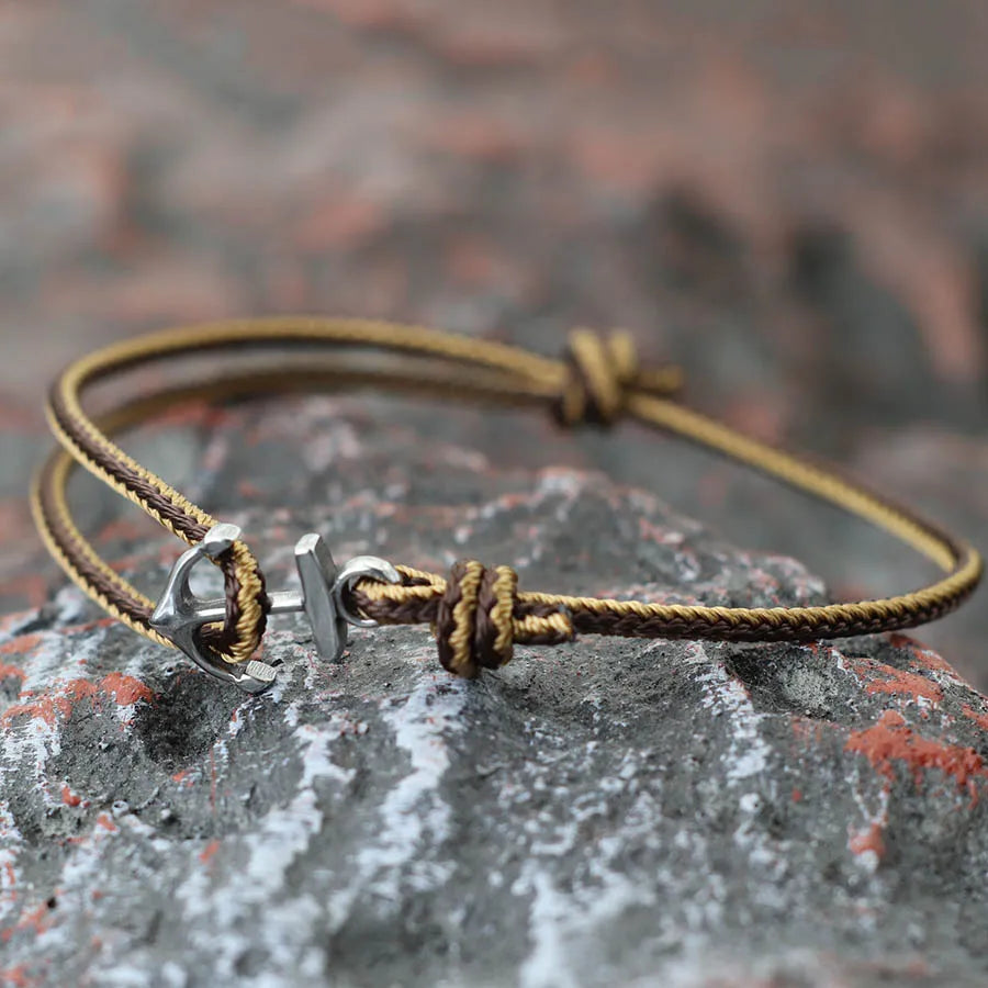 Marine anchor bracelet
