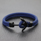 Black anchor bracelet