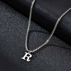 Men's necklace with initial pendant r
