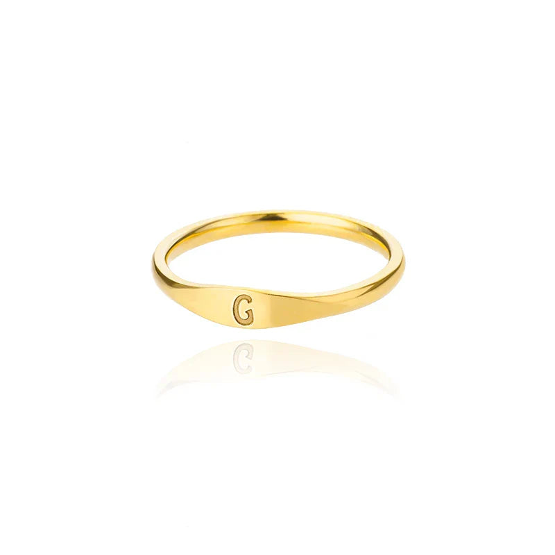 Women's initial ring g