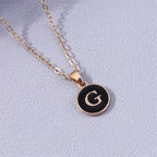 Colorful initial pendant necklace g