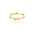 Women's initial ring o