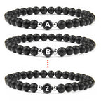 Black initial bracelet