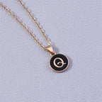 Colorful initial pendant necklace q