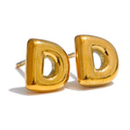 Personalized earrings with initial d