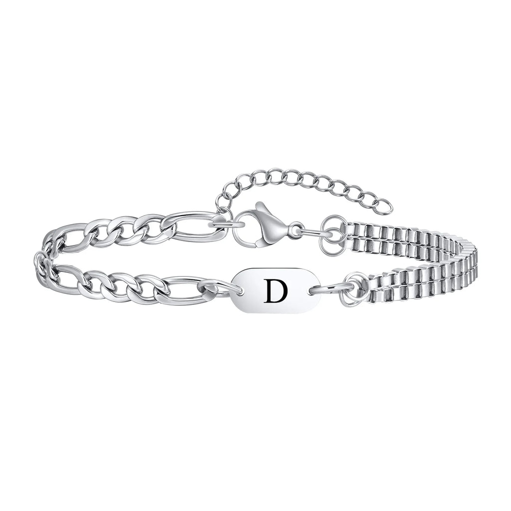 Men's initial bracelet - letter