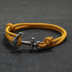 Yellow anchor rope bracelet