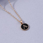 Colorful initial pendant necklace a