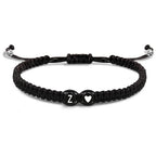 Braided initial bracelet z