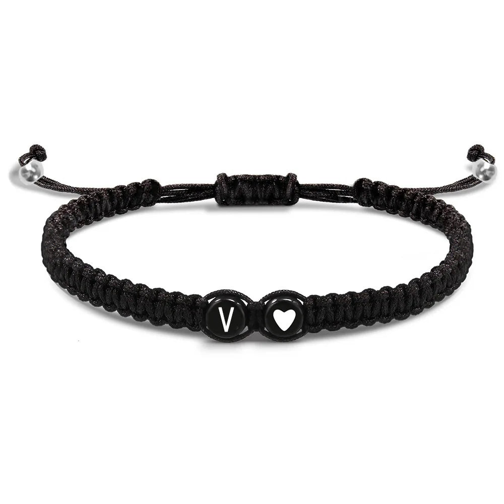 Braided initial bracelet v