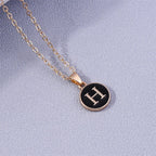 Colorful initial pendant necklace h